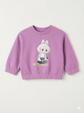 Kids Purple Sweatshirt - Cartoon La Bobo Doll in Hoodie Graphic (BG-000049)