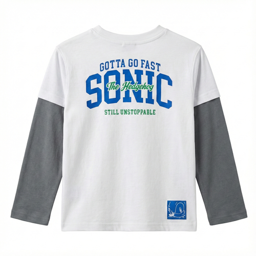 Ovs kids long sleeved t-shirt with sonic the hedgehog print (BG-000107)