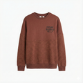 Boys Rust Brown Sweatshirt - Textured Panel & "Future District" Text (BG-000043)