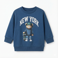 Kids All-Over Print Sweatshirt - Skating Teddy Bears Graphic (BG-000039)