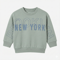Kids Sage Green Sweatshirt - "Brooklyn New York" Graphic Print (BG-000038)