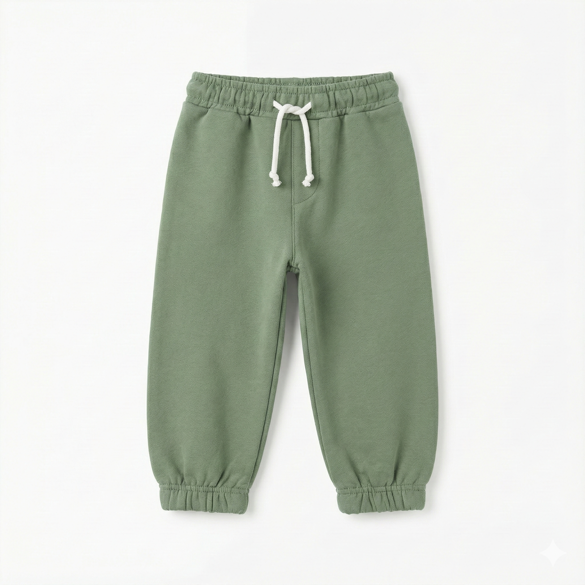 Kids' Soft Cotton Fleece Joggers - Sage Green