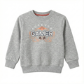 Kids Grey Marl Sweatshirt - "Forever Gamer" Controller Graphic (BG-000070)