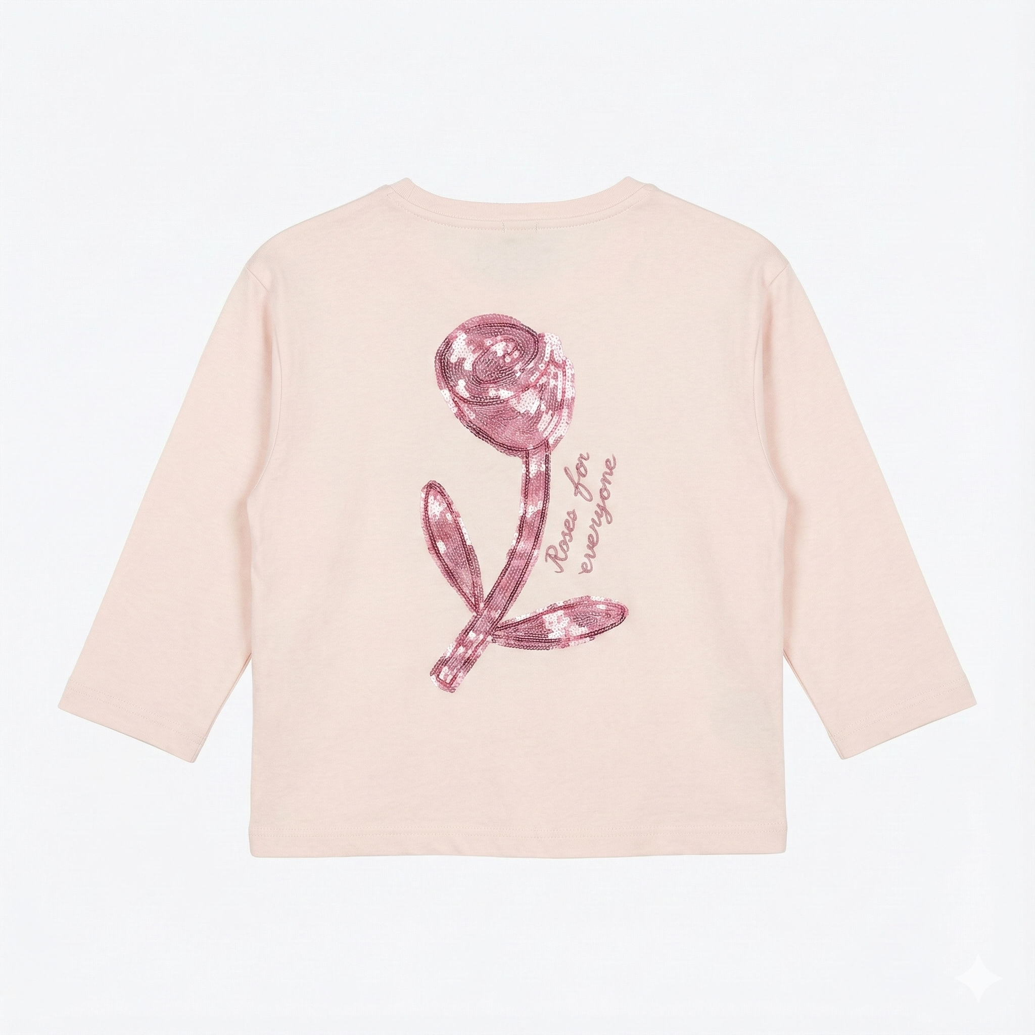 Girls Long Sleeve Shirt with Rose Print