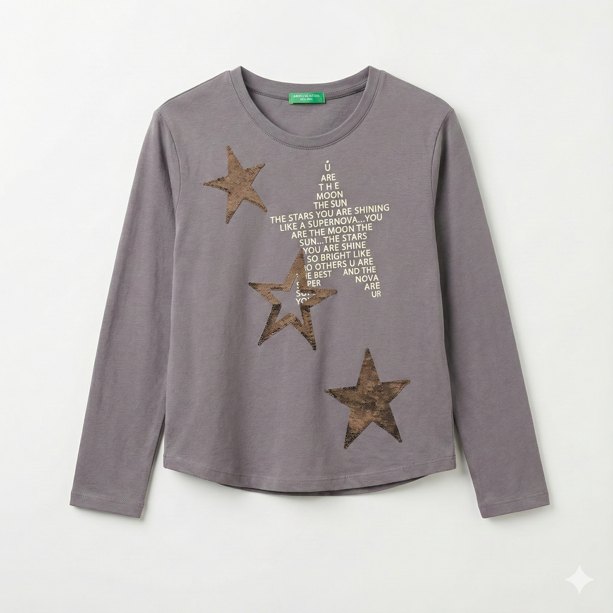Benetton Long Sleeved Shirt with Sequins