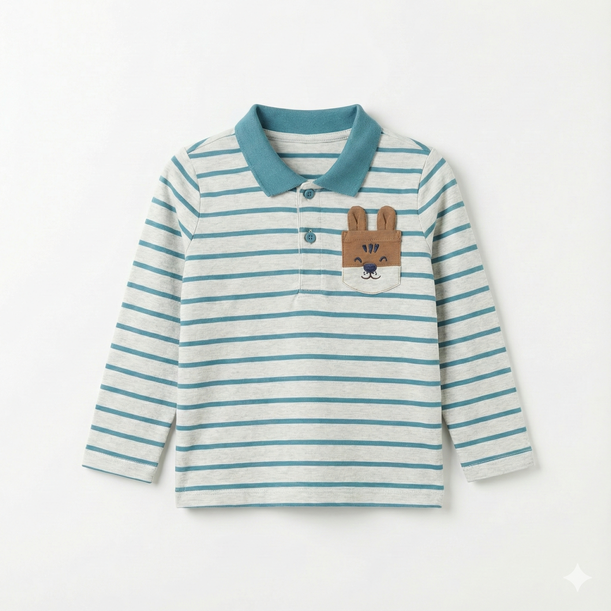 Polo Shirt with Maple Colored Collar & Placket