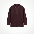 Burgundy Long Sleeve Zipper Polo Shirt (BG-000145)