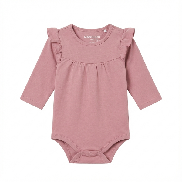 Baby Long Sleeve Fixoni Pale Mauve Bodysuit