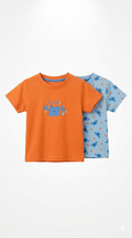Boys Multi-Packs Casual T-Shirts in Orange & Blue Color (BG-000354)