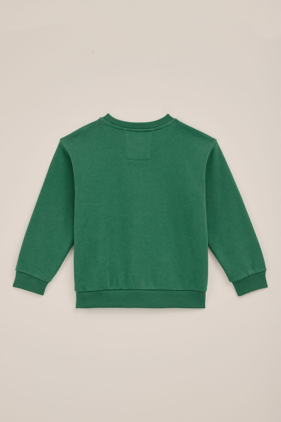 Kids Green Sweatshirt - Cute Dog Face Graphic "Friends Furever"