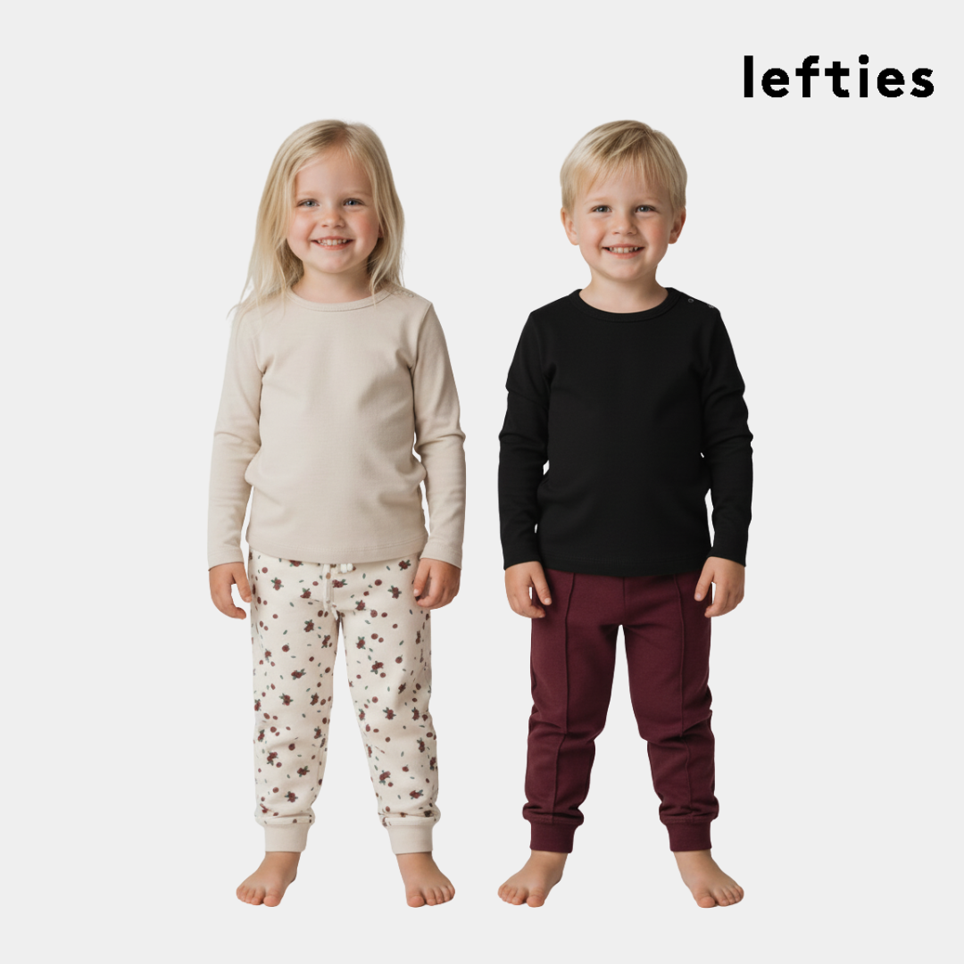 Pack of 2 Soft Printed & Solid Jogger Pants