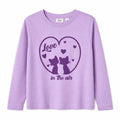Purple Long Sleeve Shirt with Love In the Air Print (BG-000160)