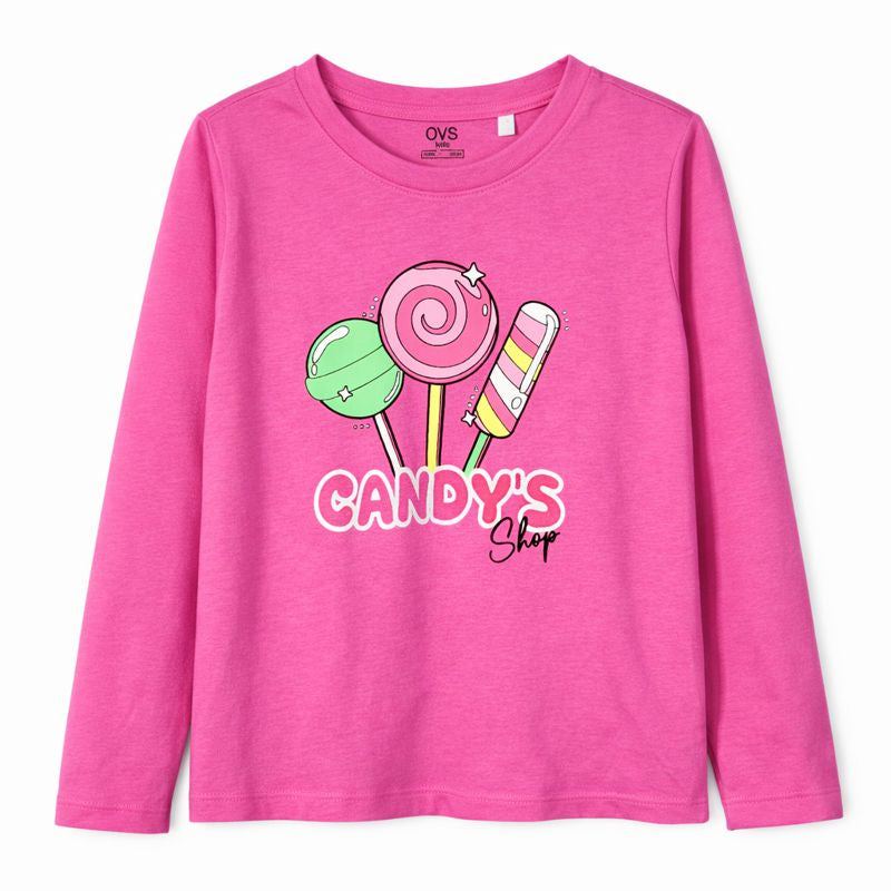 Long Sleeve Shirt with CANDY'S SHOP Text