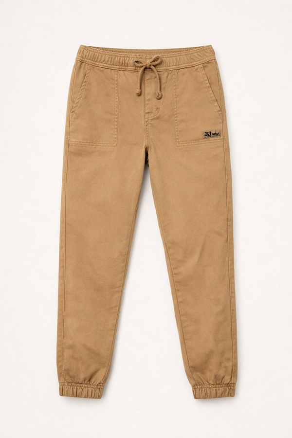 Khaki Solid Casual Joggers Style Pant (BG-000366)
