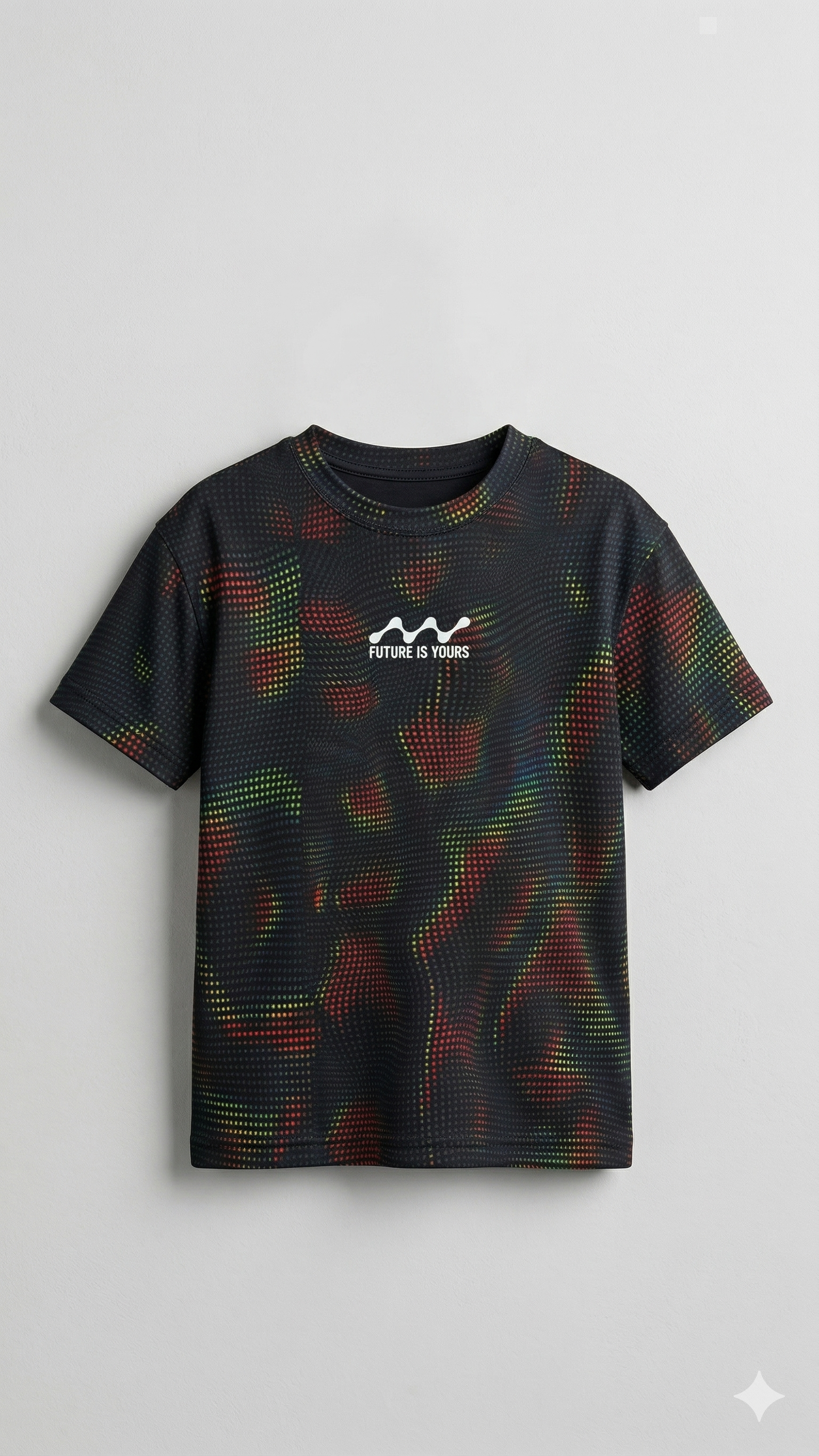 black with multi dots future is yours      BG-000453