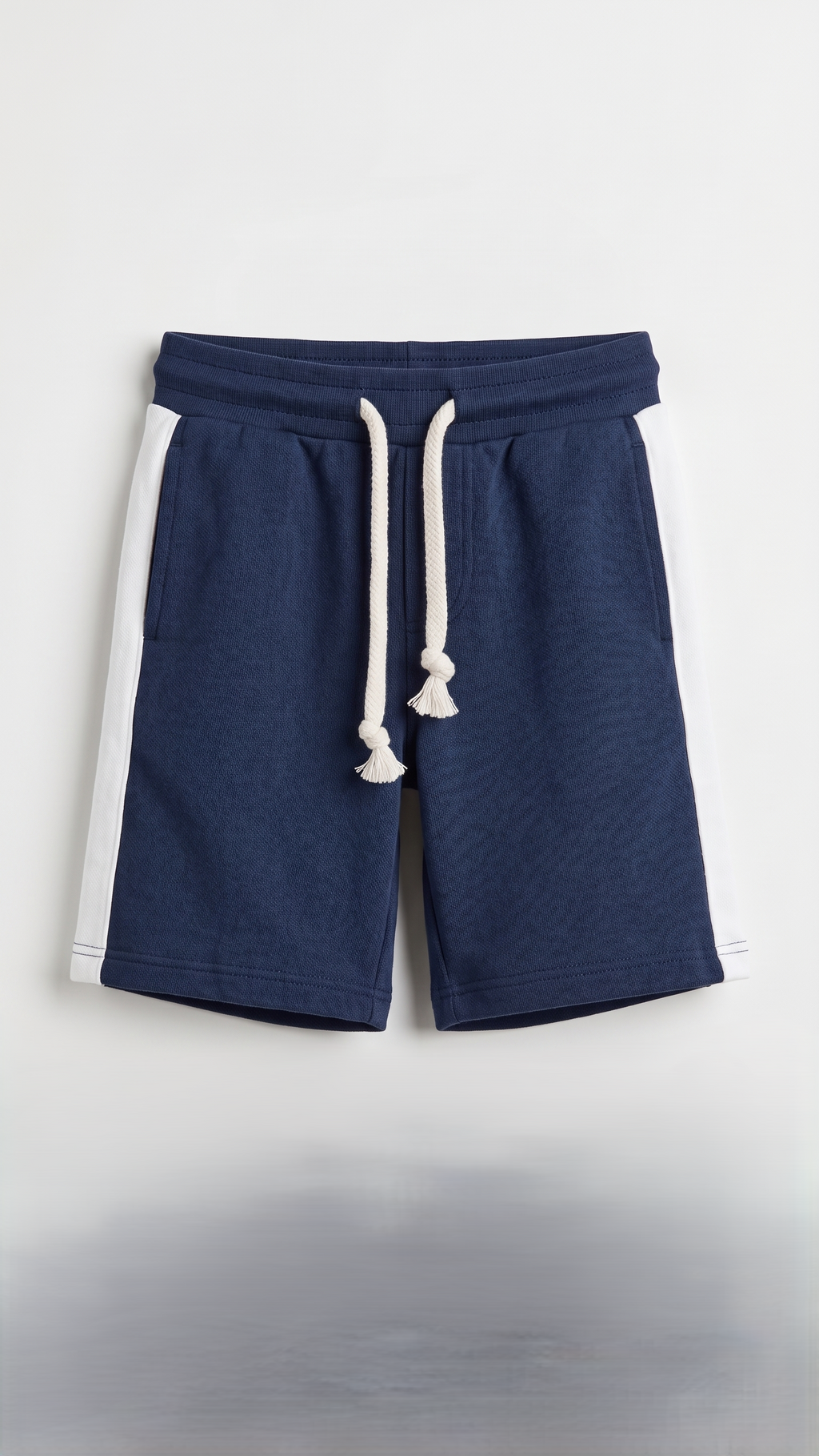 Navy Blue & White Side Stripe Shorts Boys (BG-000685)