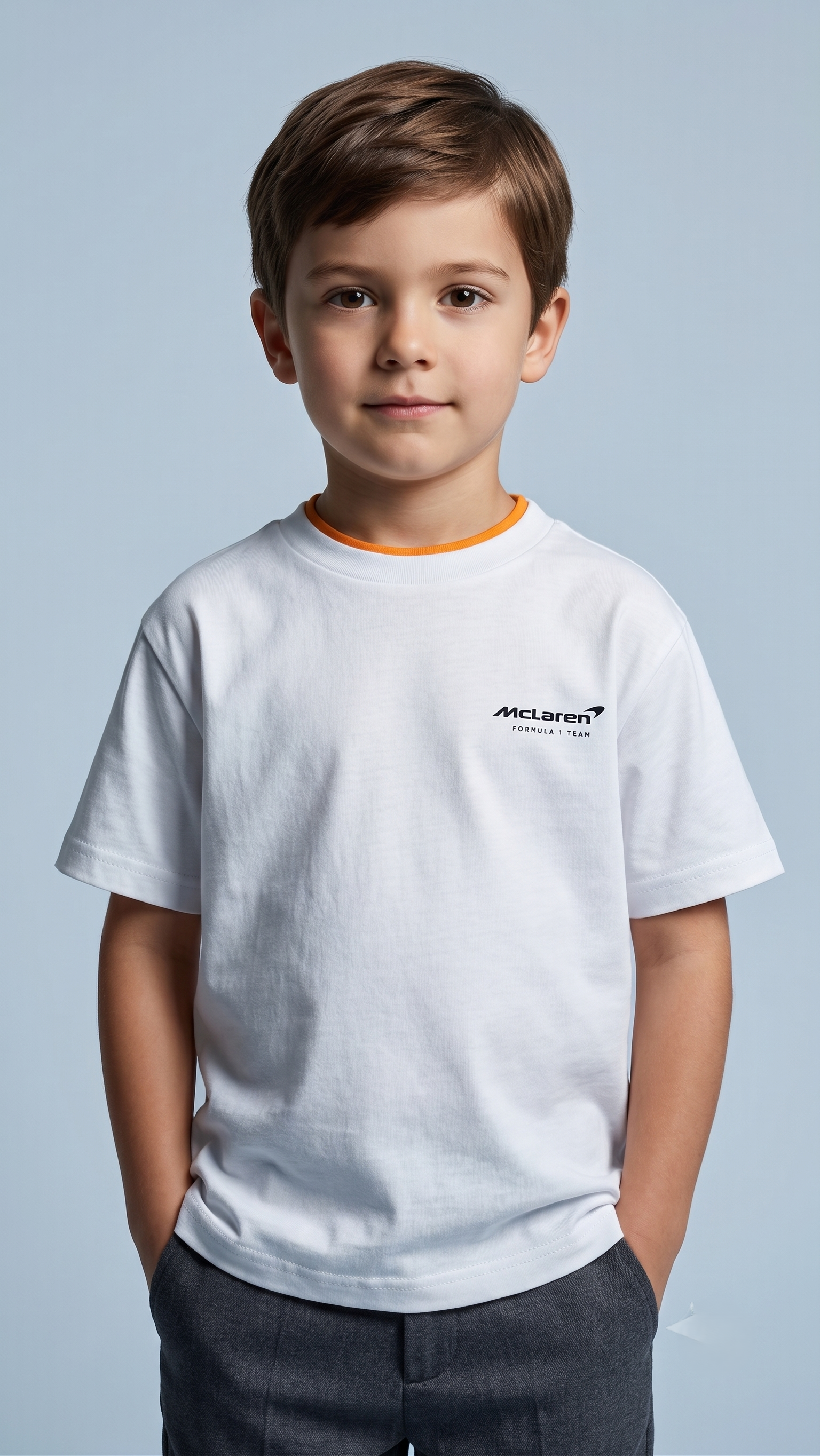 WHITE T SHIRT MCLERAN WITH BACK PRINTING (BG-000839)