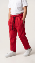 Crimson Red Vibrant Kids Trouser (BG-000562)
