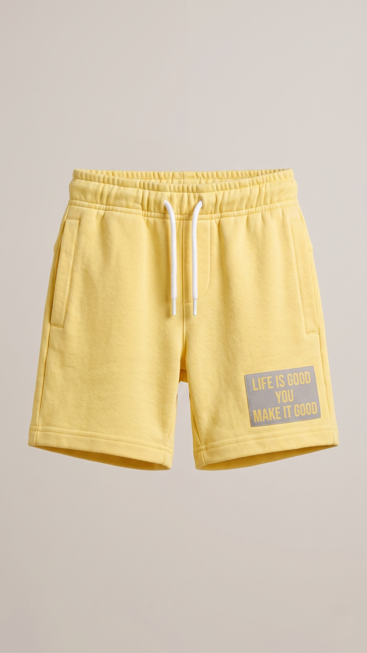 Boys Yellow Cotton Graphic Shorts Casual Summer Wear Soft Fabric (BG-000548)