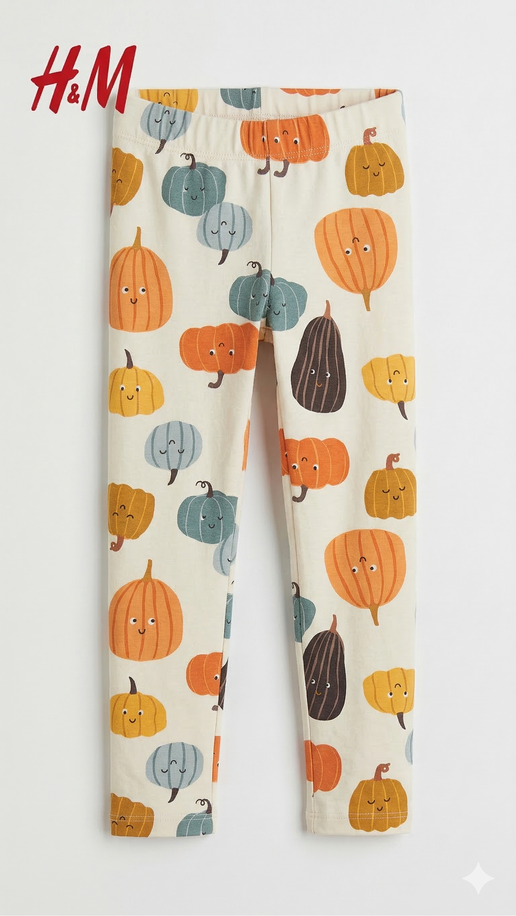 Playful Pumpkin Print Leggings (BG-000521)