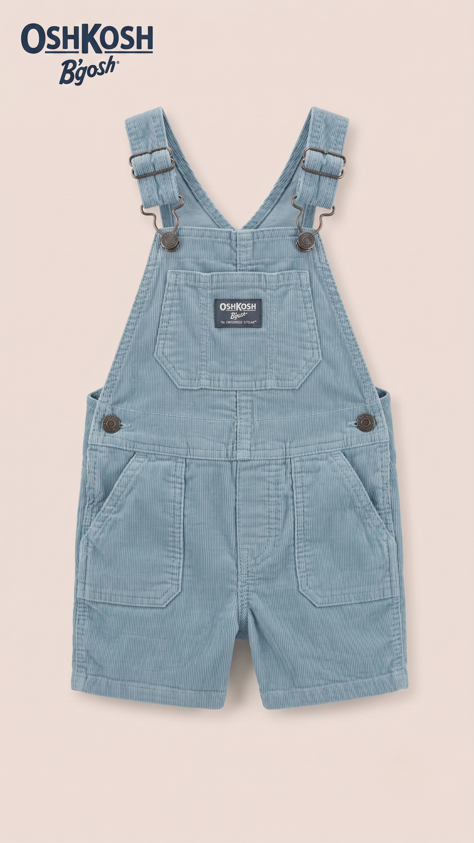 OshKosh B'gosh Boys' Corduroy Shortalls - Light Blue (BG-000590)