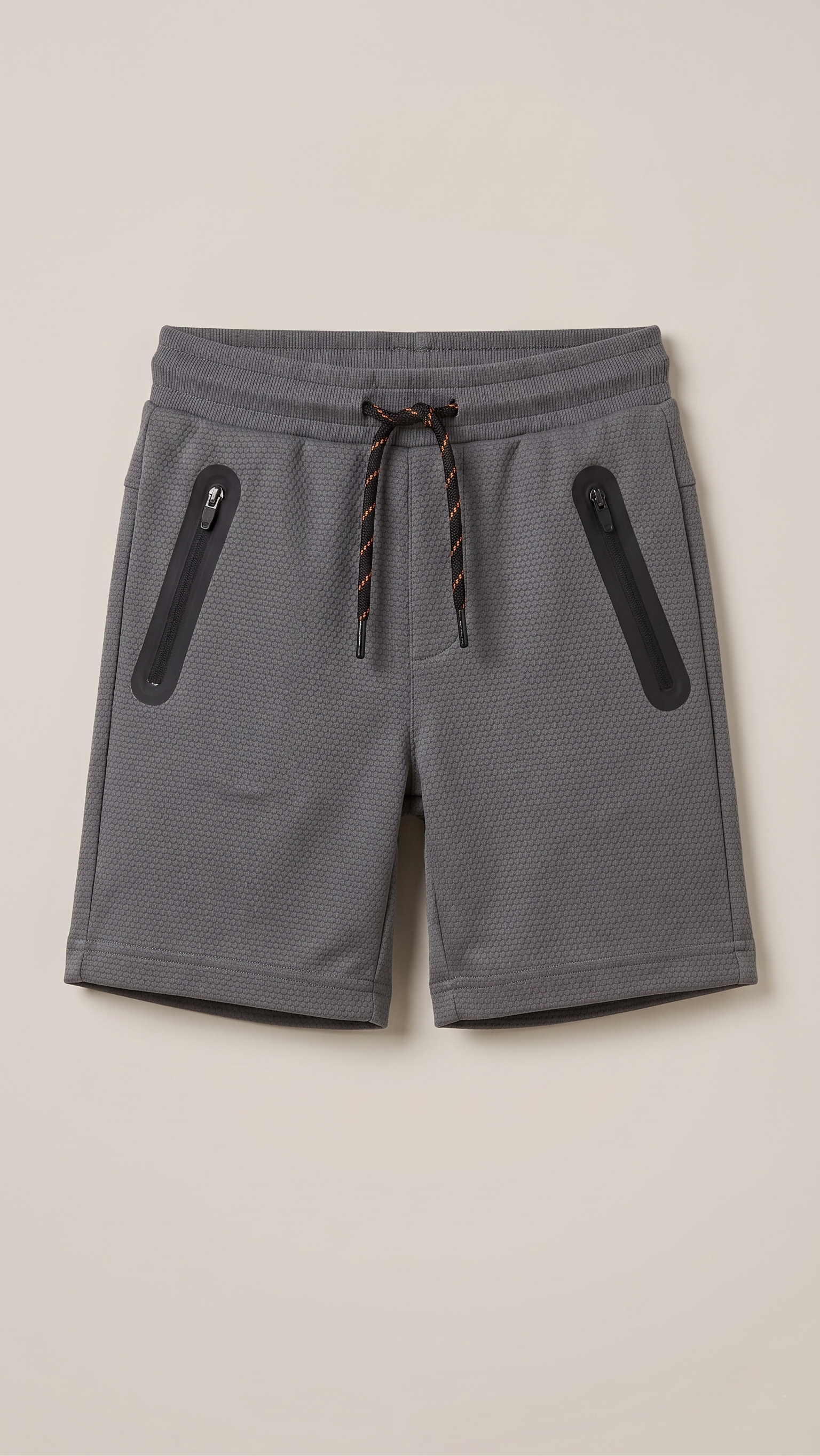 Boys Athletic Performance Shorts Dark Grey Zipper Pocket Activewear (BG-000537)