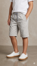 JUNIORS LIGHT GRAY SHORTS  (BG-000599)