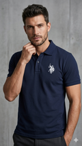 US POLO NAVY BLUE WITH WHITE LOGO ON CHEST (BG-000731)