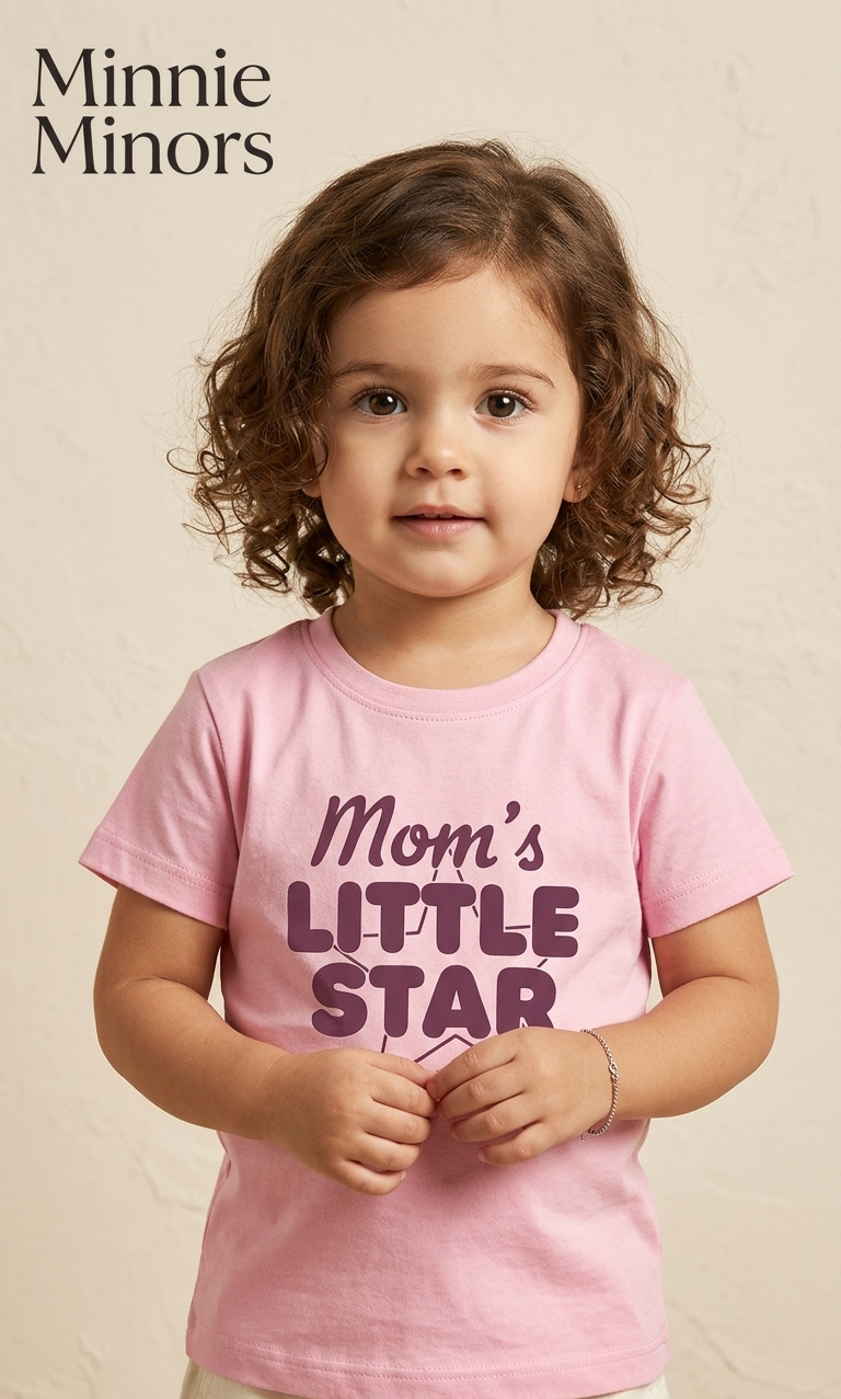 MINNIE MINORS PINK SHIRT MOMS LITTLE STAR PRINT (BG-000672)