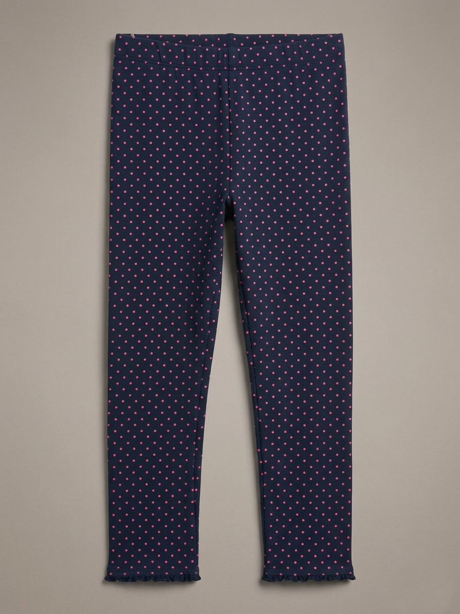 NAVY BLUE TIGHTS WITH PINK DOTS (BG-000785)