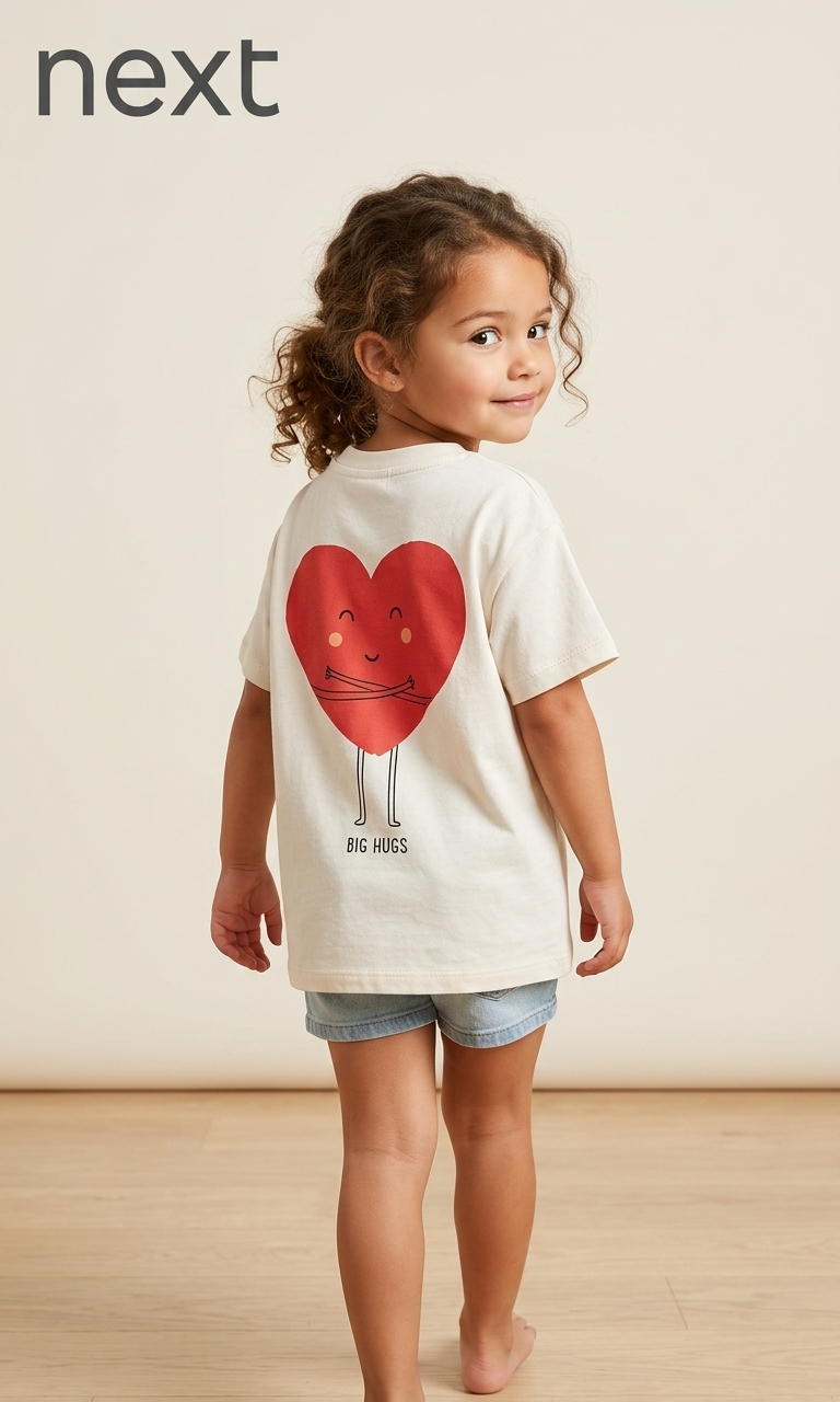 NEXT SKIN COLOUR BLOUSE WITH HEART PRINT ON IT (BG-000625)