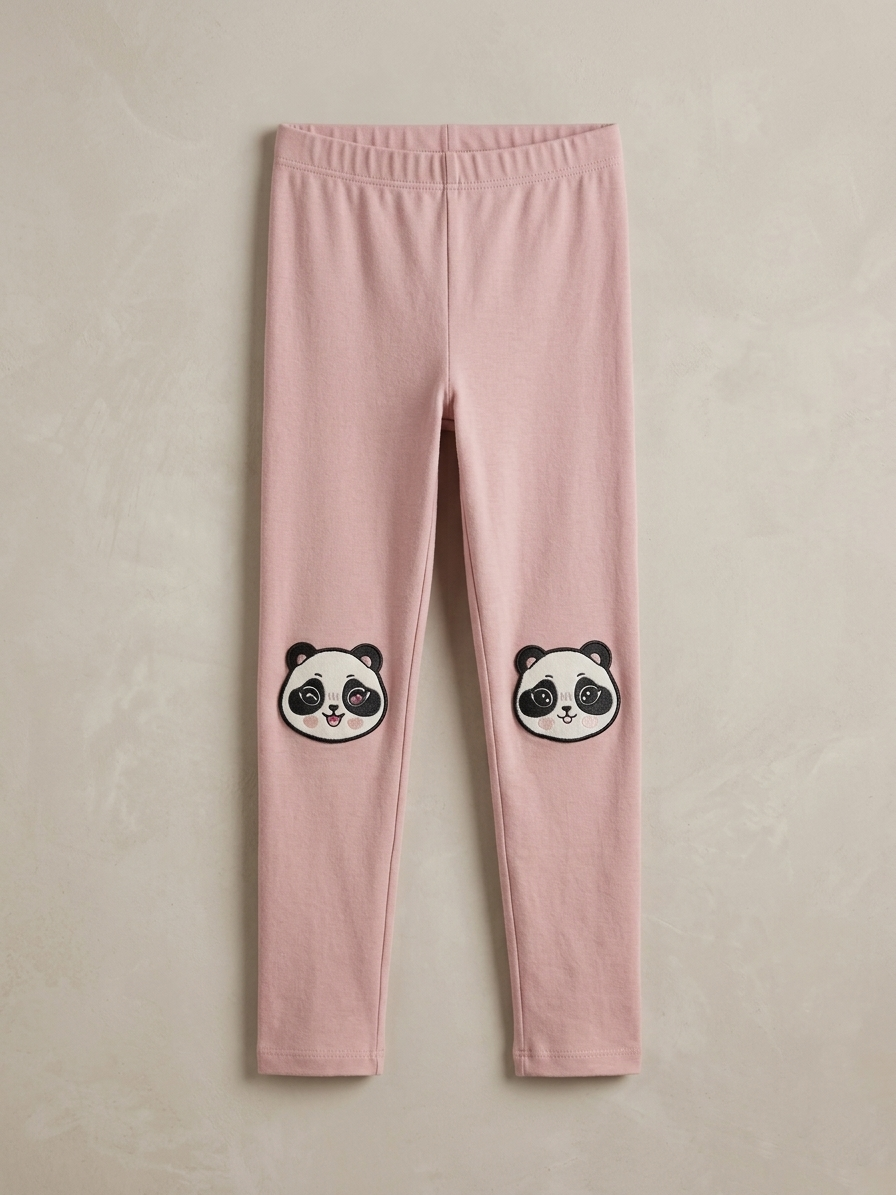 PINK TIGHTS WITH PANDA PRINT ON FOOT (BG-000804)
