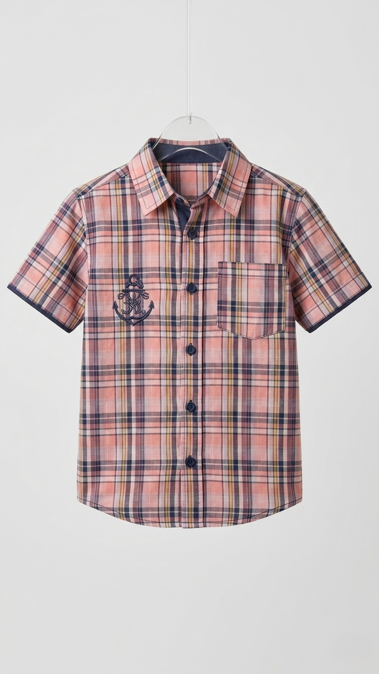 COTTON COP PINK HALF SLEEVES CASUAL SHIRT (BG-000691)