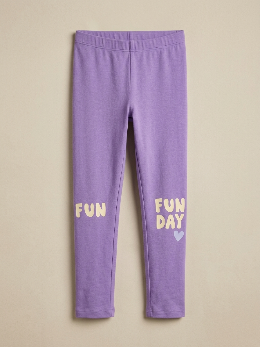 DARK PURPLE TIGHTS WITH DAY FUN PRINT (BG-000795)
