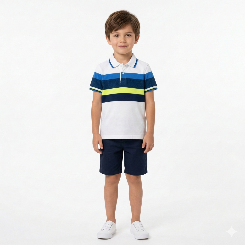 Boys Striped Polo Shirt (BG-000408)