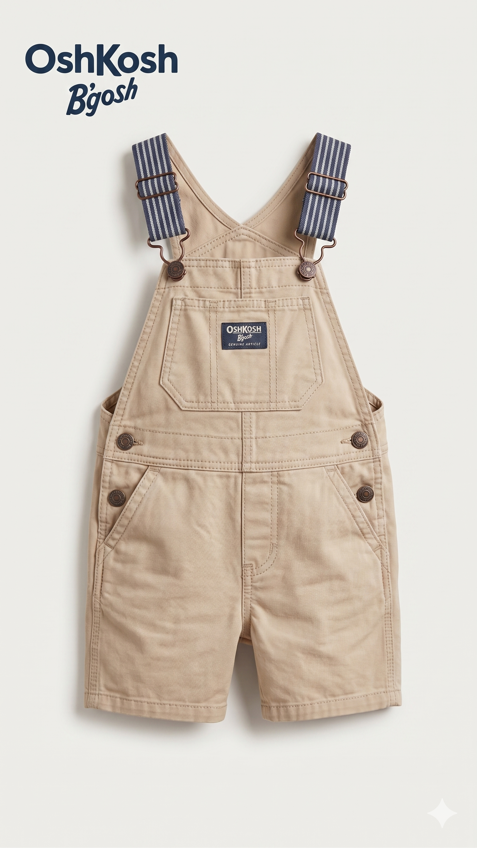Classic Tan Canvas Shortalls (BG-000593)