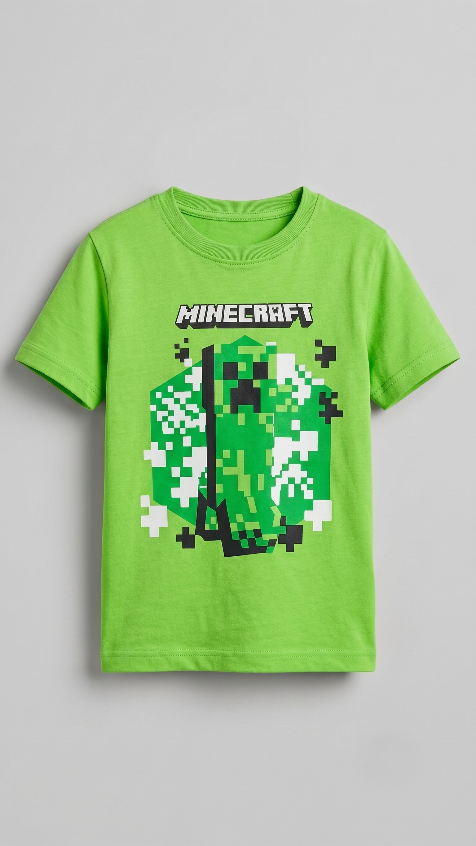 Boys' "Minecraft" Pixel Gamer Graphic T-Shirt - Green (BG-000773)