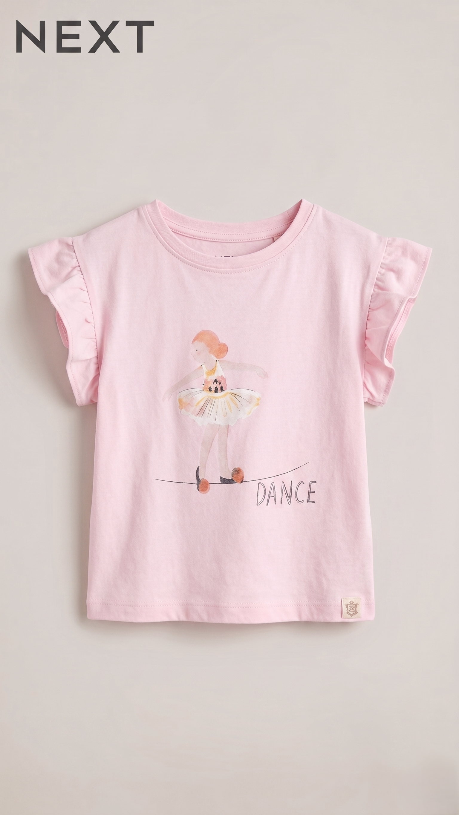Pink Ballerina Frill Sleeve Blouse-Little Girls (BG-000622)