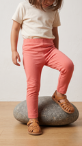 Coral/Salmon Pink Kids' Leggings-Summer (BG-000615)