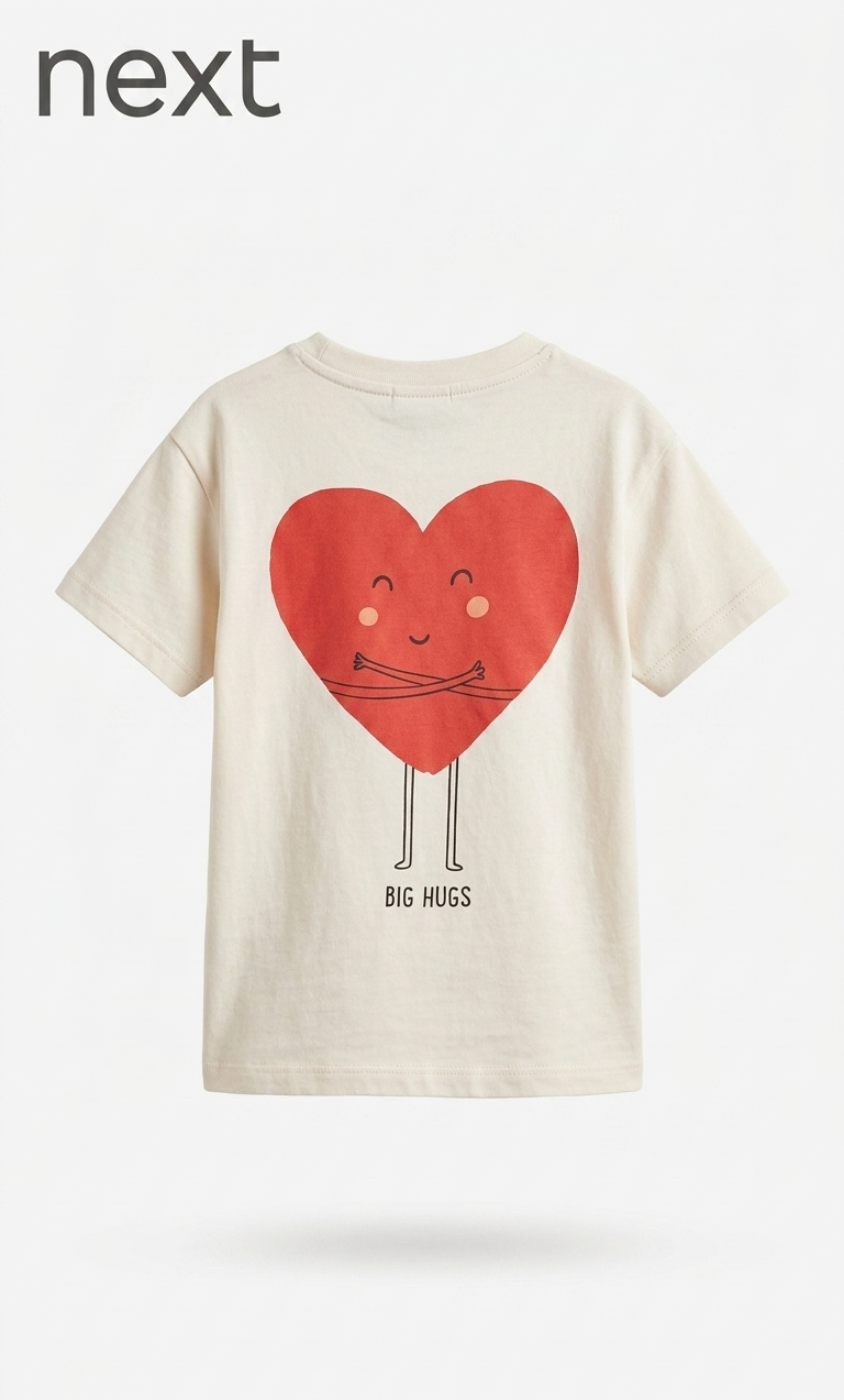 NEXT SKIN COLOUR BLOUSE WITH HEART PRINT ON IT (BG-000625)