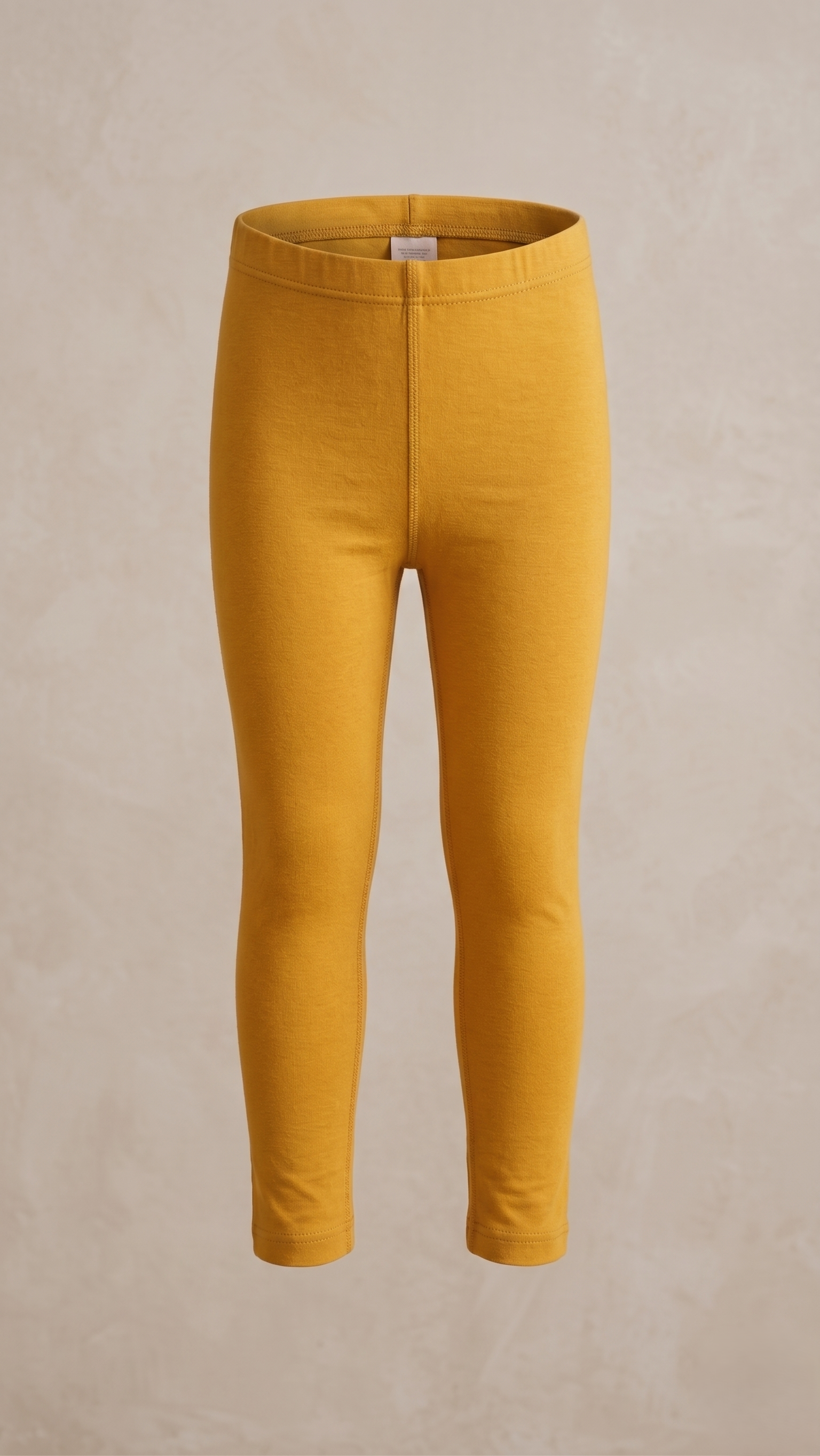 Mustard Yellow Kids' Leggings-Summer (BG-000616)