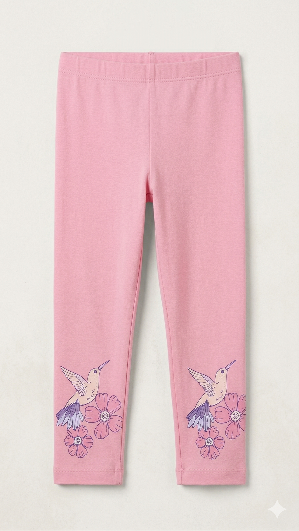 Hummingbird Floral Pink Leggings (BG-000515)