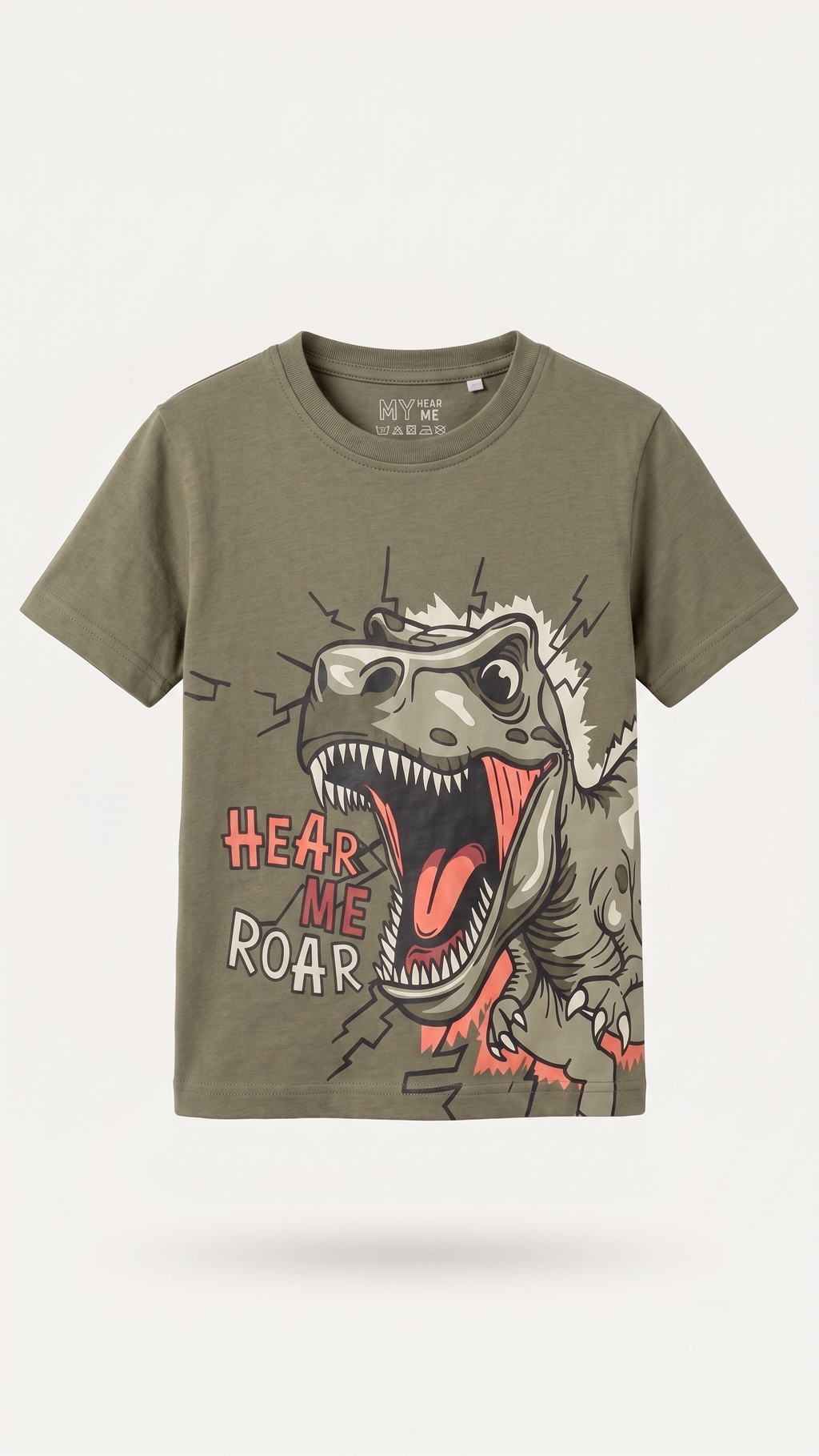 KIDS DARK GREEN WITH DINASOUR PRINT  (BG-000766)