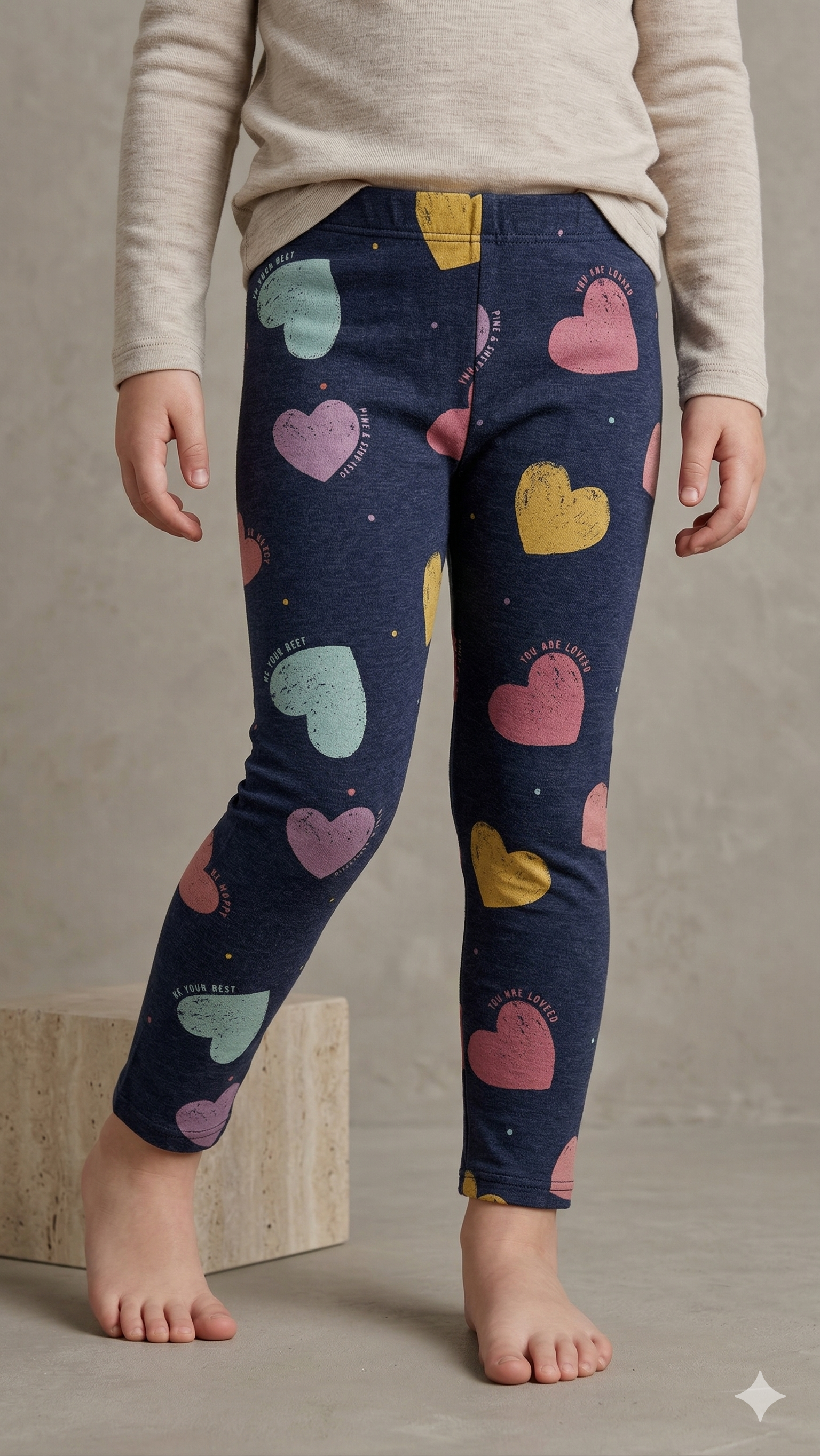 Multi-Colored Heart Leggings (BG-000526)