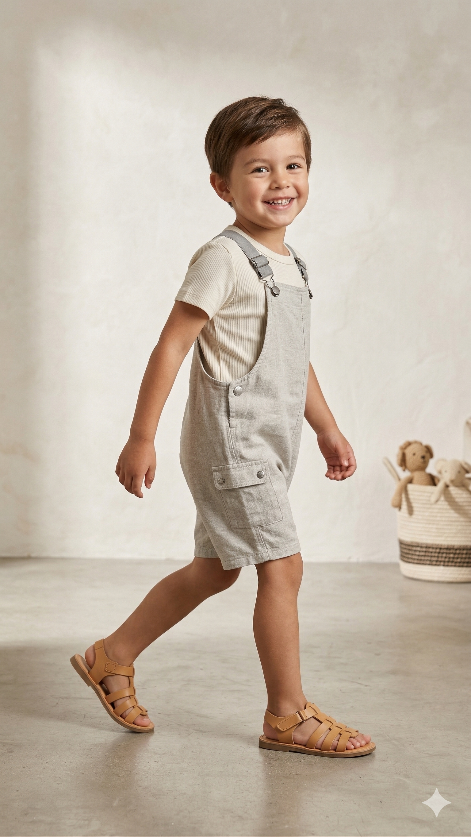 grey Romper     BG-000479