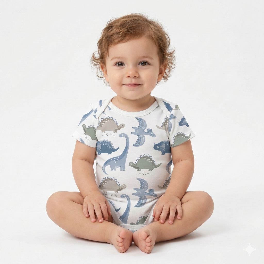Various Species Dinosaur Print Bodysuit (BG-000418)
