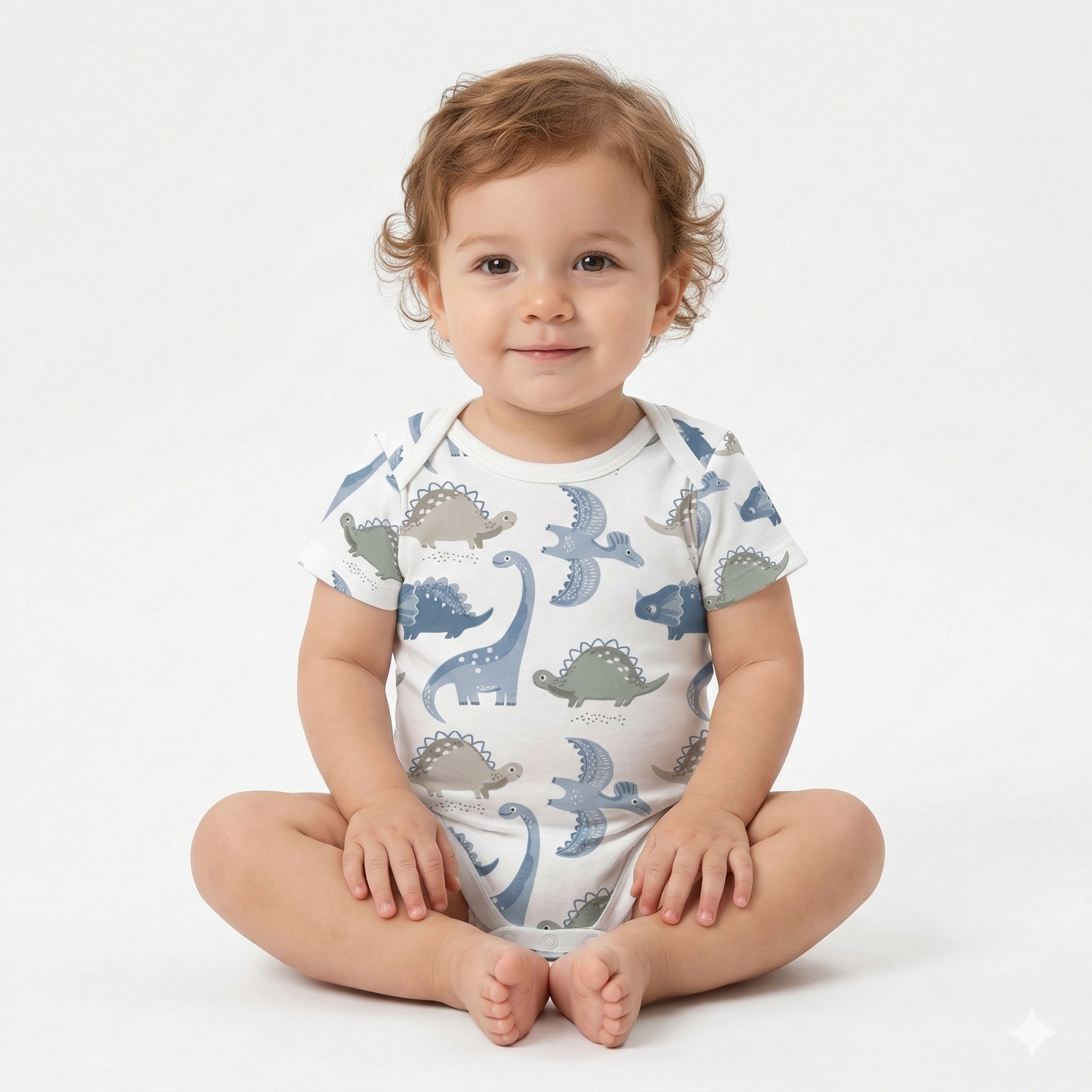 Various Species Dinosaur Print Bodysuit (BG-000418)