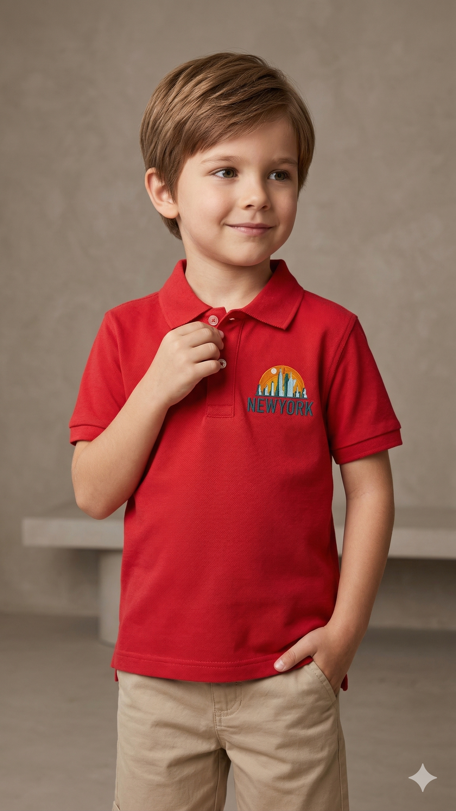 Red Boys Polo Shirt (BG-000431)