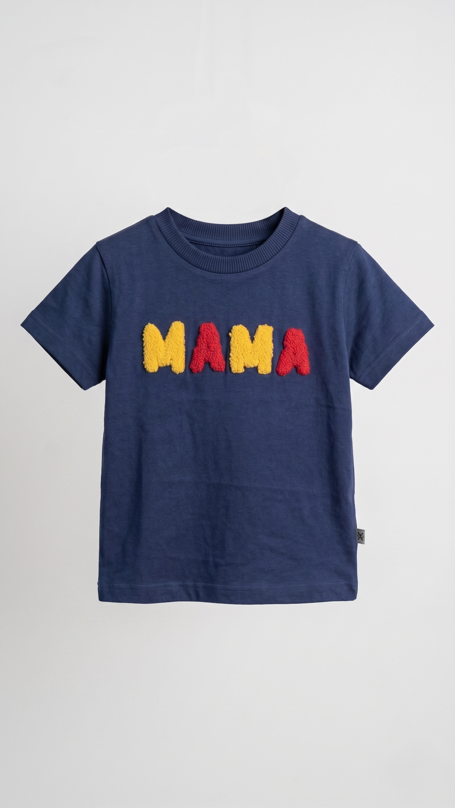 Navy "MAMA" Chenille Letter Boys' Tee (BG-000650)