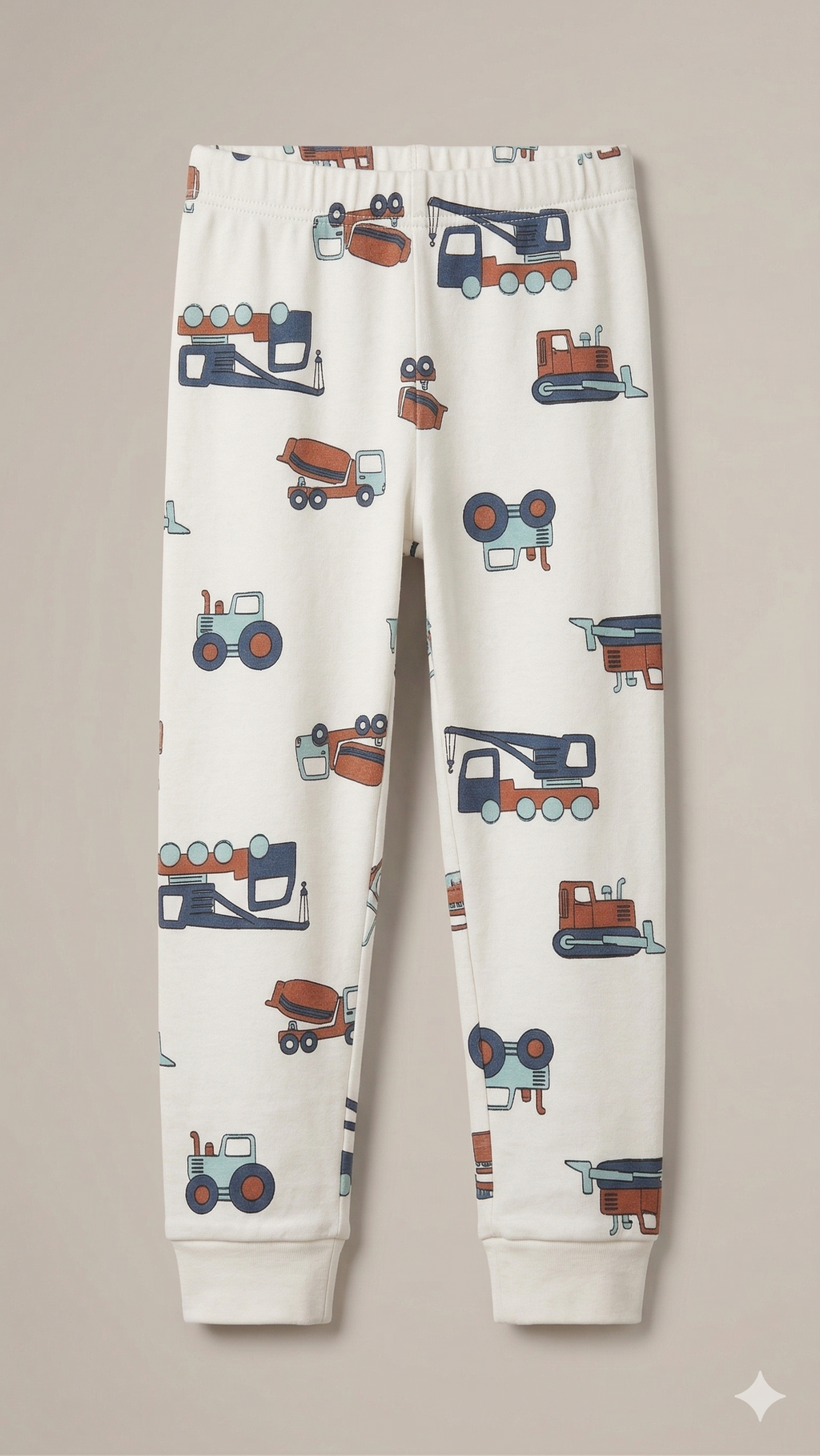 White Trouser with Machionary Print (BG-000509)